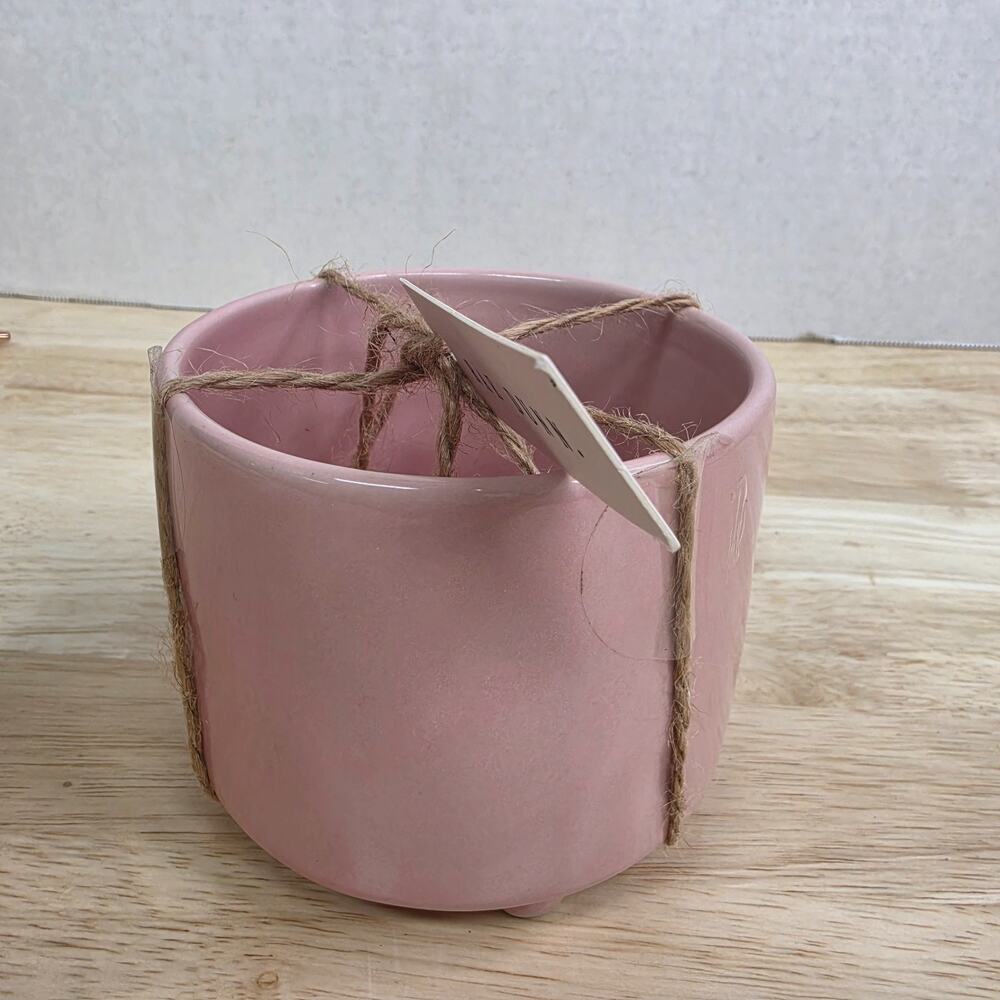 NWT Rae Dunn Plant Lover Pink Ceramic Planter Pot By Magenta Artisan Collection - Picture 4 of 9